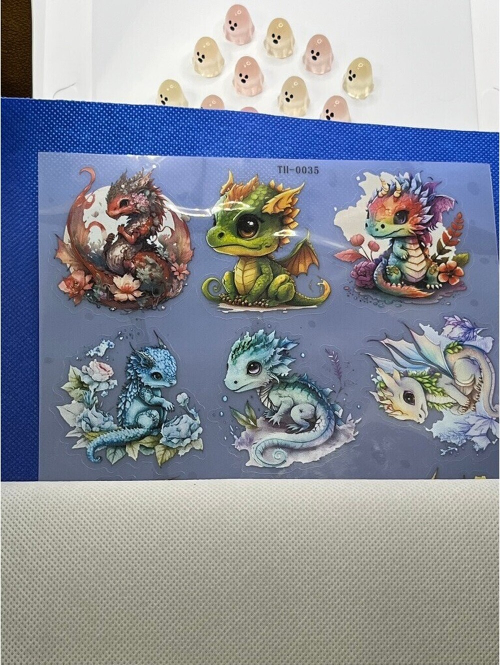 Car Decal Waterproof - Adorable Baby Dragon Sticker Set